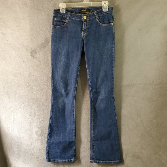 Southpole Boot Cut Medium Wash Stretch Boot Cut Blue Jeans Size 7 Juniors - Picture 3 of 13